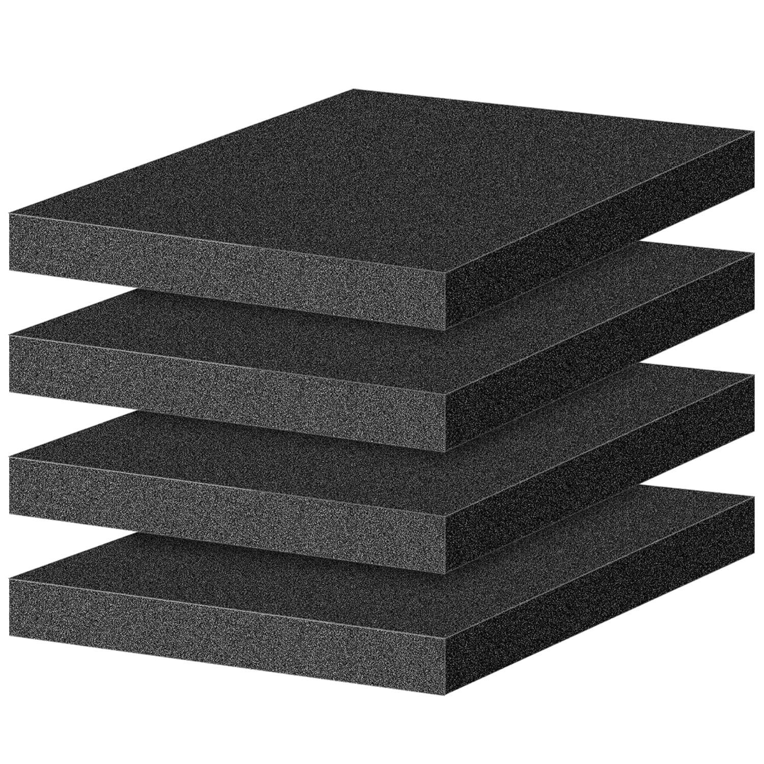 Polyurethane Foam Sheets, 4P 12 X 12 X 1 Inch Cuttable Tool Box Case Foam Insert