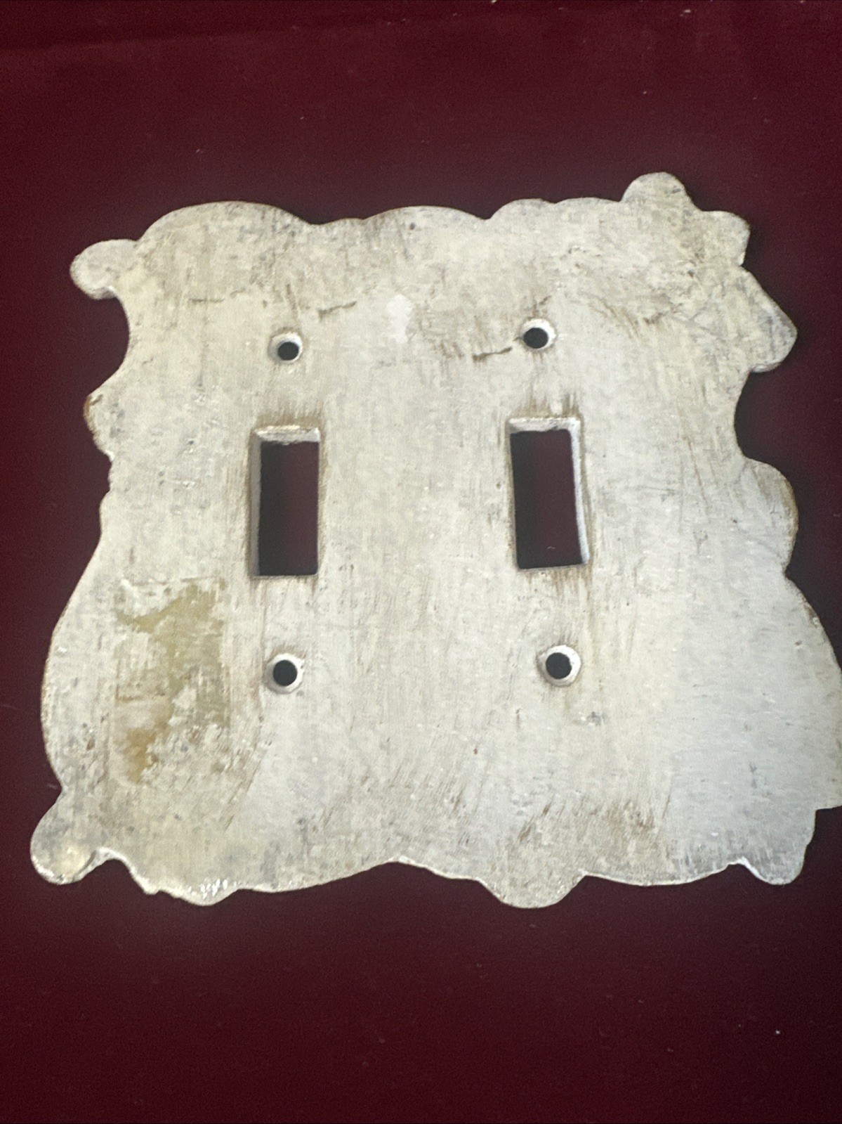 Vtg 5x5 Porcelain Double Switch Plate Lot 4 Ornate Victorian Shabby Chic Japan