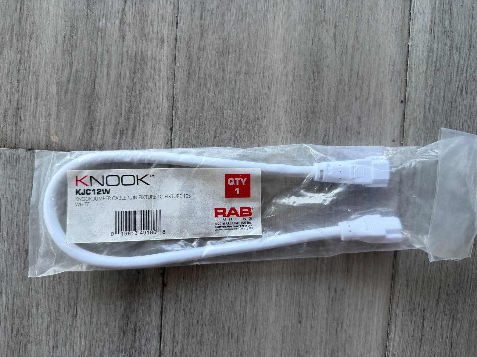 RAB ; Savoy House 12" Undercabinet Jumper Cable, White - 4-UC-JUMP-12-WH