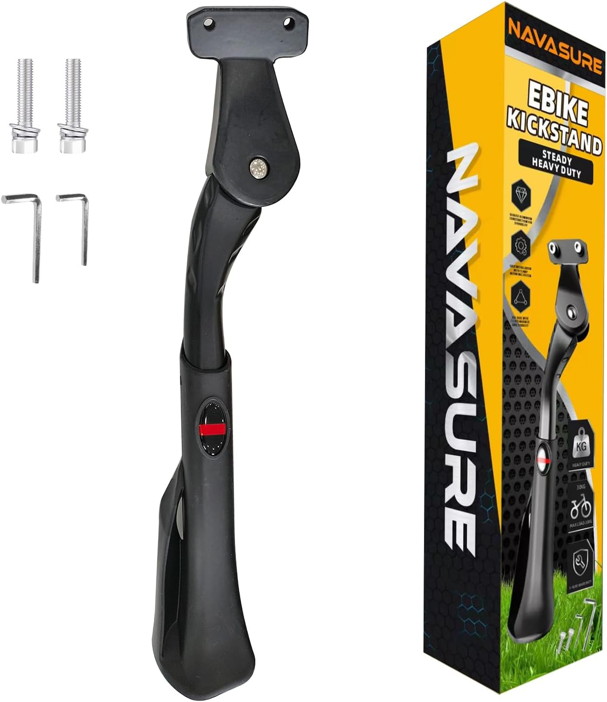 Bike Kickstand 24"-29", Adjustable Height, for Adult Bikes, Kids Bikes, Electric