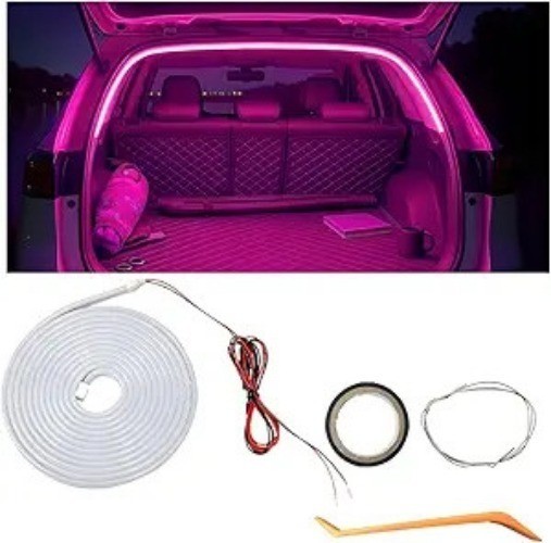 Car Trunk LED Strip Light, 6.56FT Silicone Flexible Cuttale Veh Color: Purple