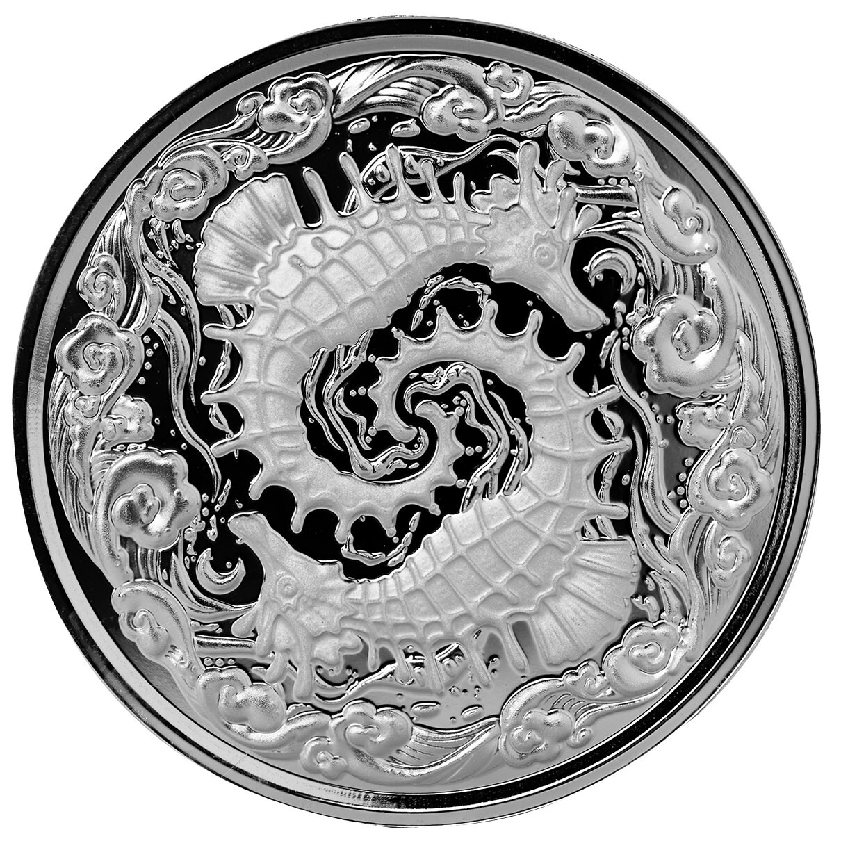 2024 - Samoa Seahorse - Scottsdale Mint 1 oz .999 Fine Silver Coin PROOF LIKE