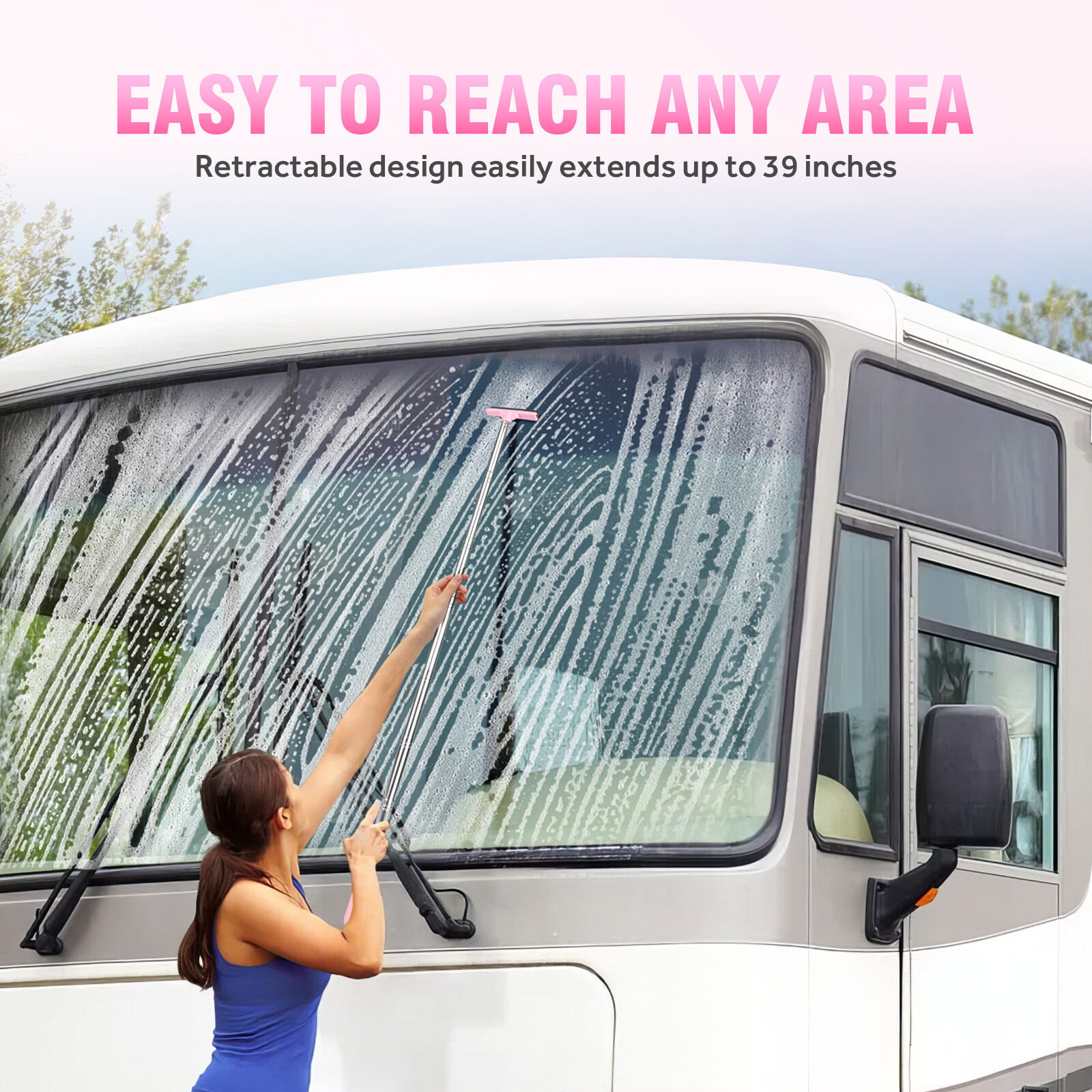 Car Cleaning Combo Side Mirror Squeegee &Windshield Glass Wiper Cleaner Tool Kit