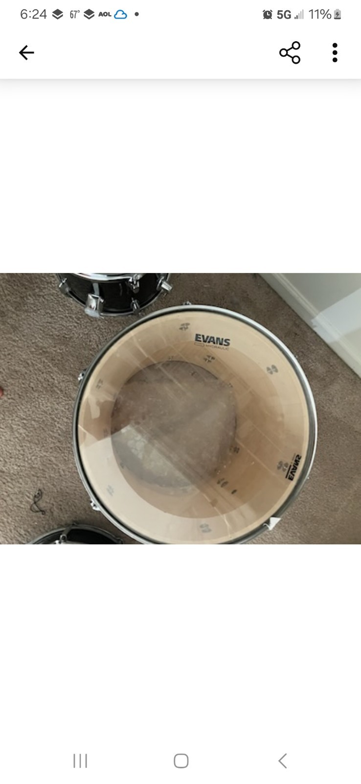 5pc drumset - $200