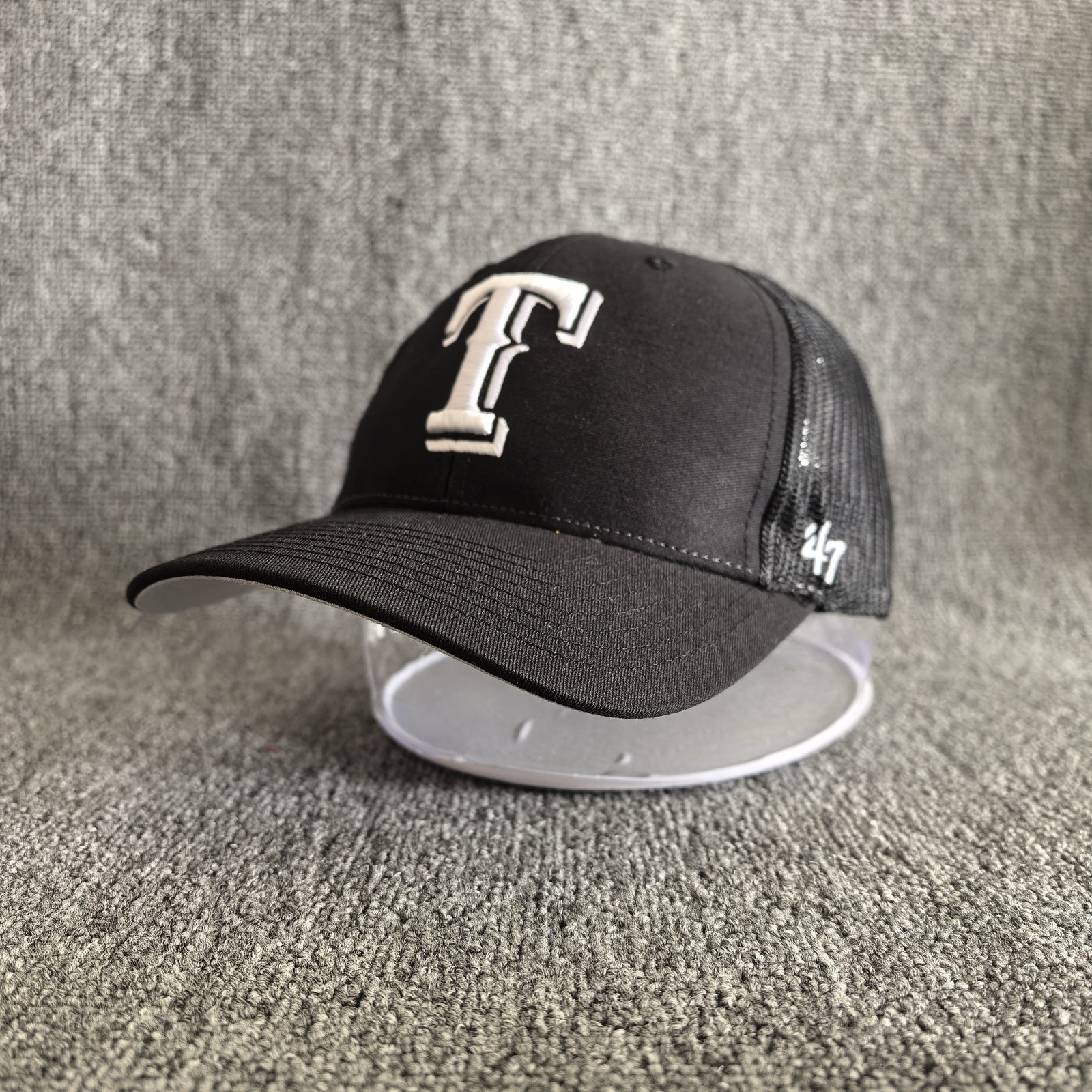 'YY Texas Rangers Black Trucker Snapback Hat MLB