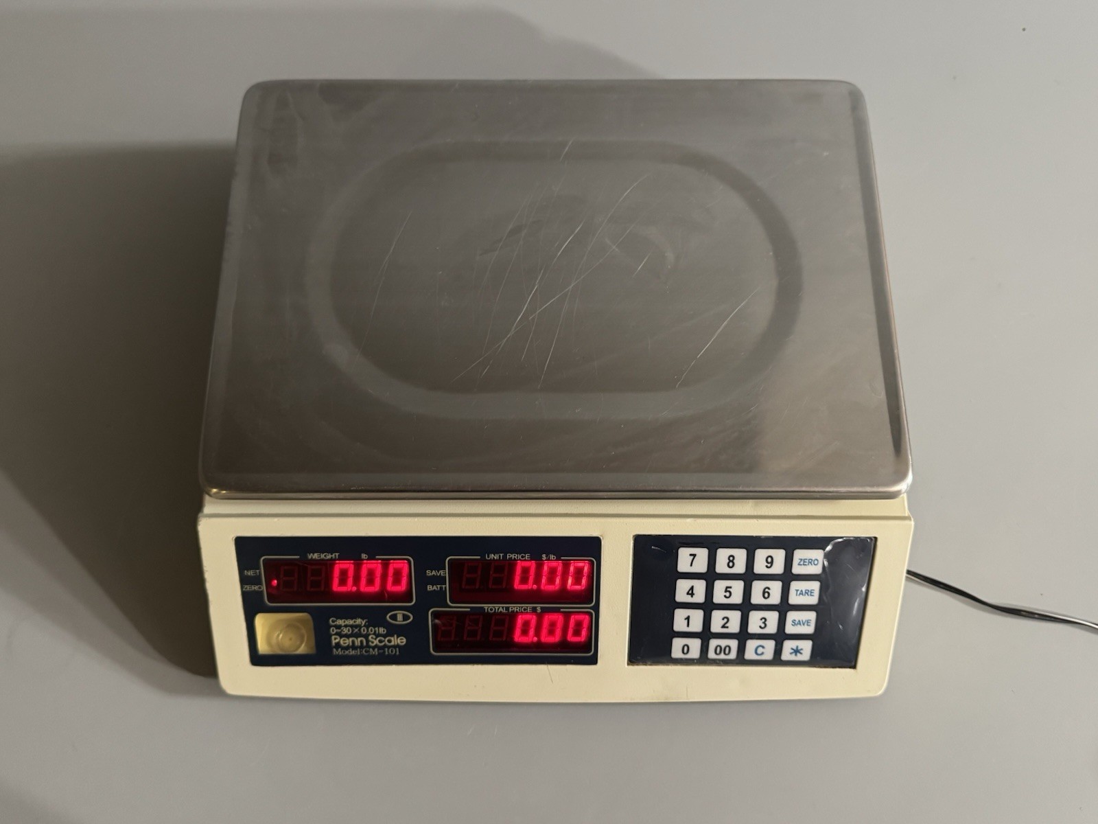 Penn Scale Tabletop Capacity: 0~30x0.01lb CM-101 - MINT CONDITION
