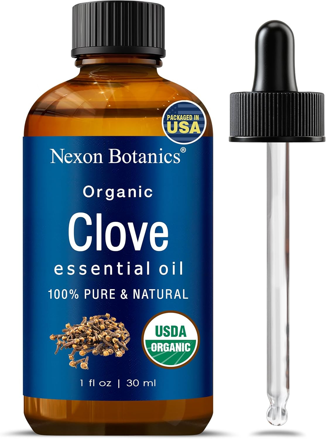 Organic Clove Essential Oil 30 Ml - Pure, Natural, Undiluted for Toothache, Sore