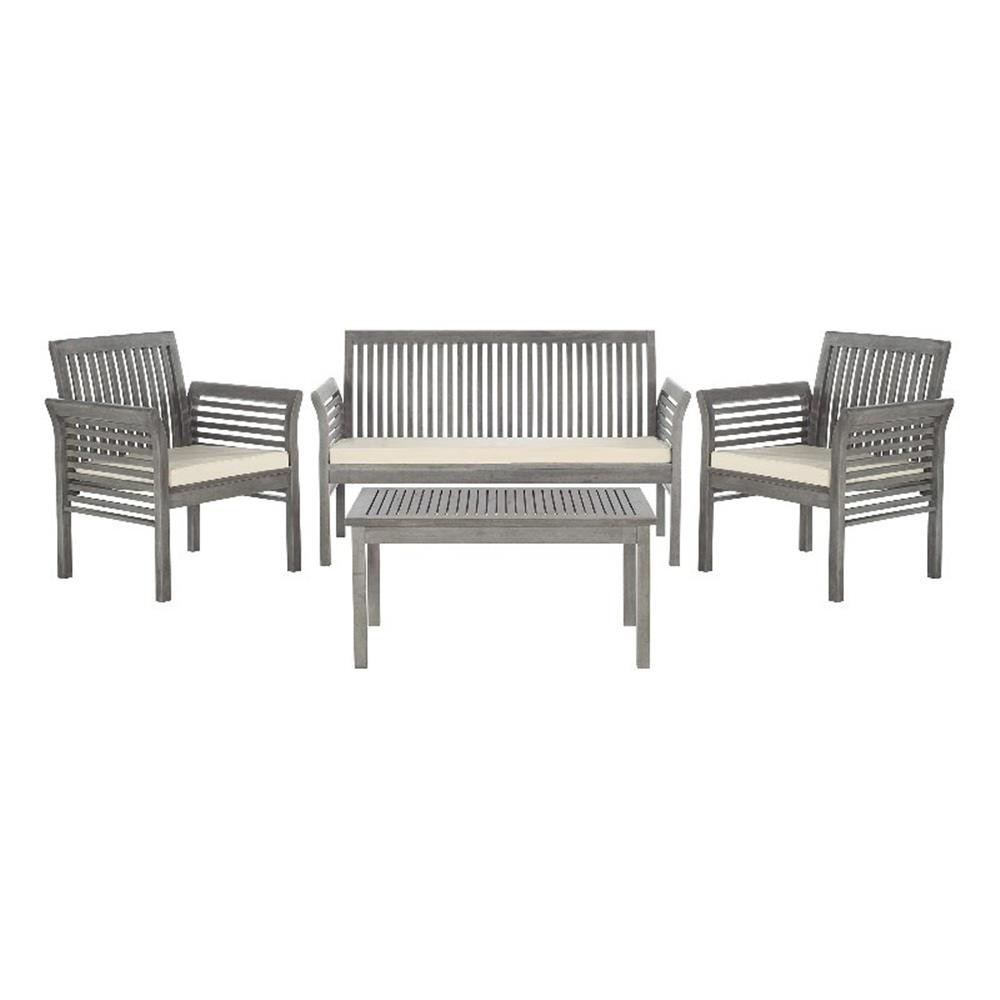 Pemberly Row 4 Piece Outdoor Furniture Set for Patio Entertaining