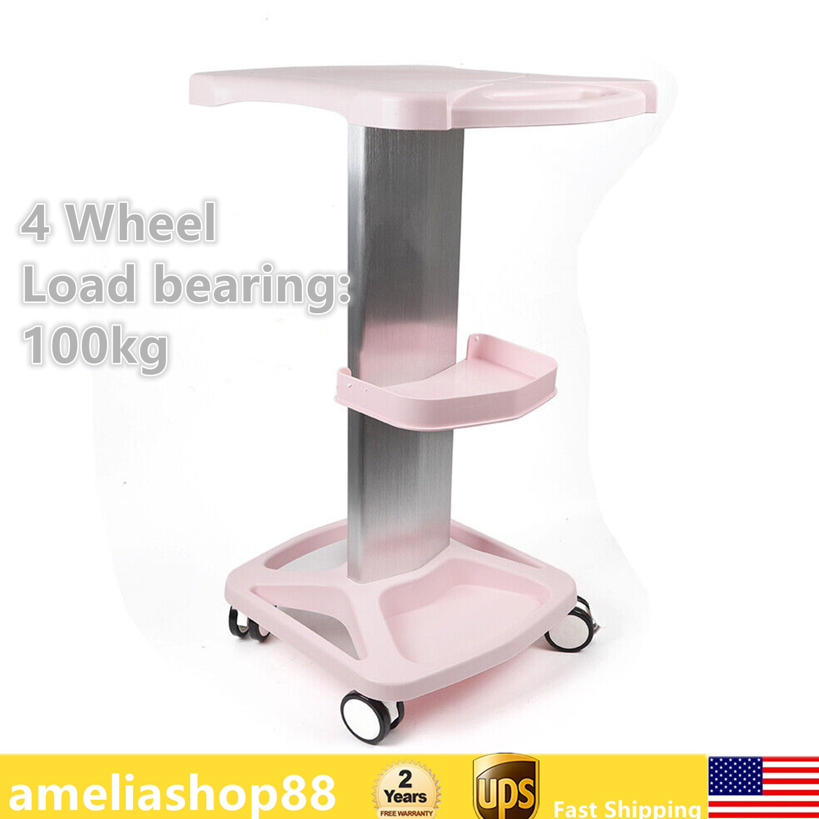 Ultrasonic Cavitation Machine Shelf 4 Wheel Holder Trolley Stand beauty Salon