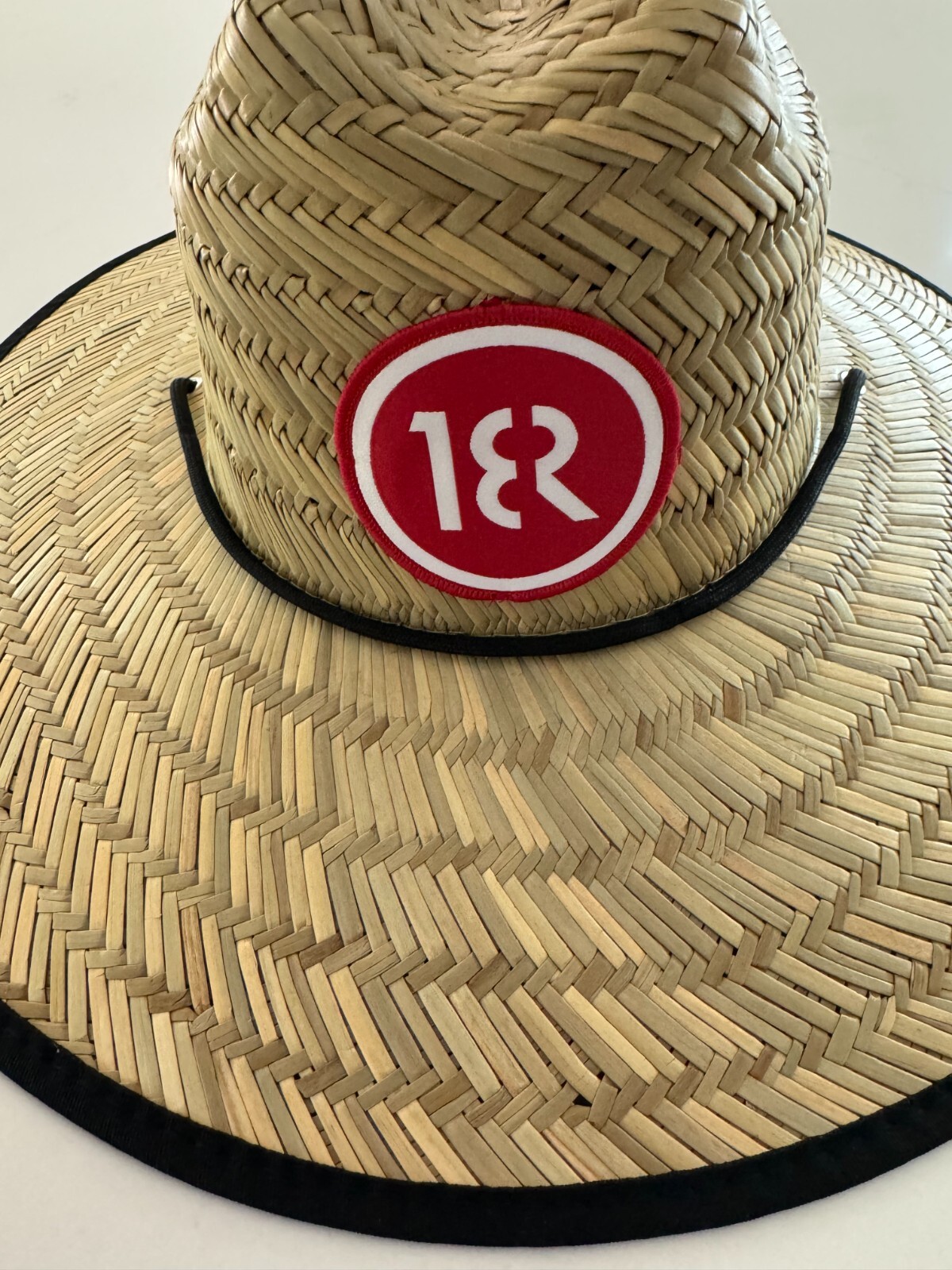 18Red "Marshall" Straw Hat Lifeguard Golf / Beach Premium Sun Protection
