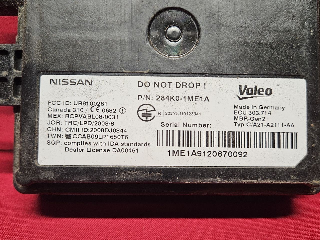2011-2017 Infiniti Left or Right Blind Spot Sensor Object Warning Control Module