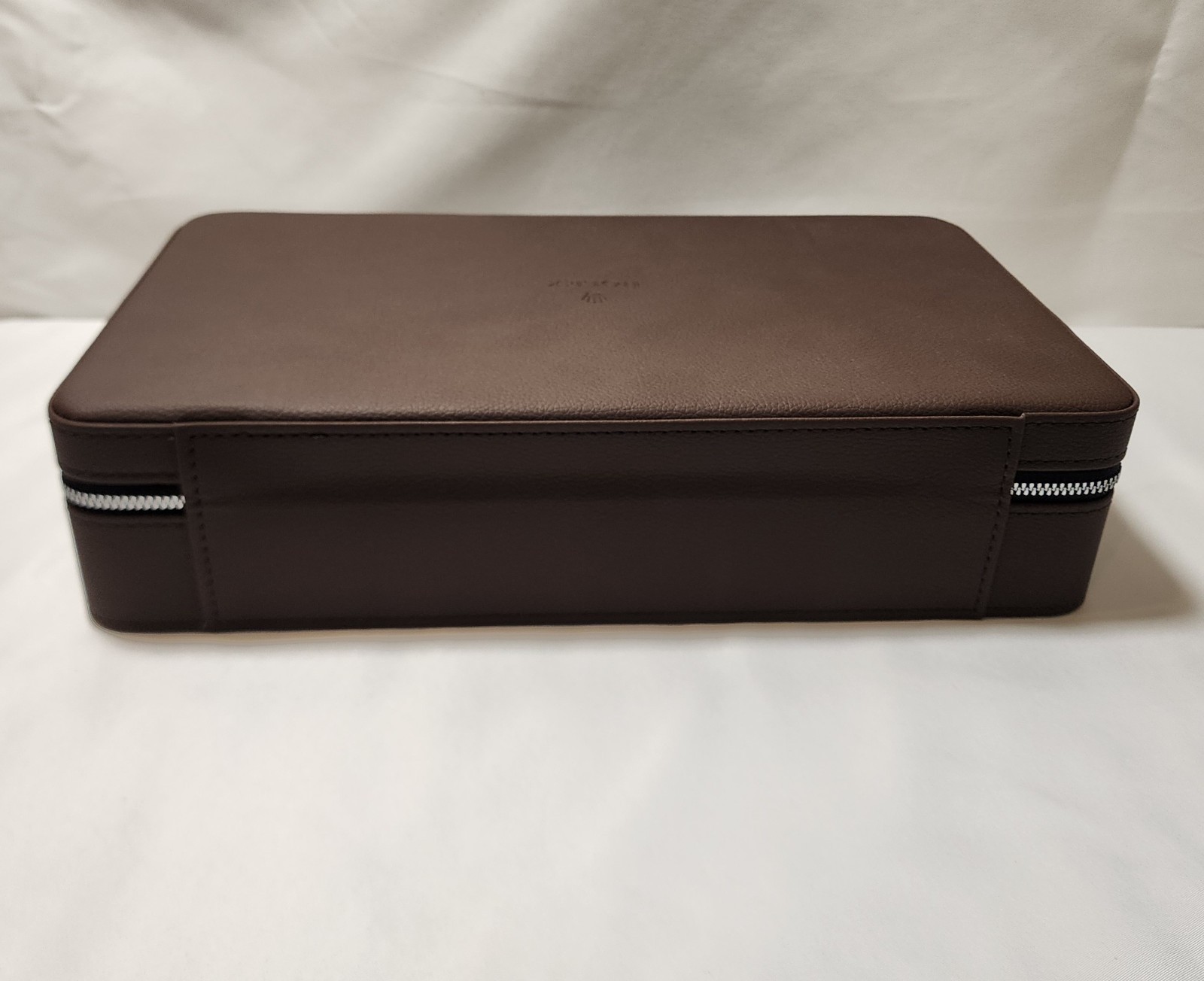 ROLEX BOX CASE HOLDER ORGANIZER STORAGE BROWN LEATHER