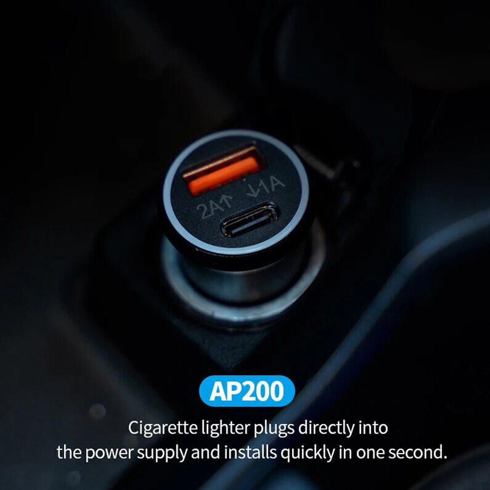 Car OBD GPS Tracker Cigarette Lighter Locator 20W Fast Charging for iPhone iPad
