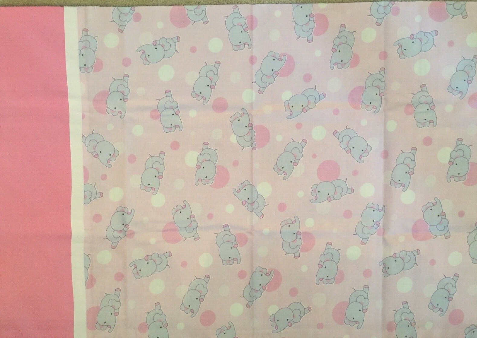 Pink Elephant Pillowcase -100% Cotton