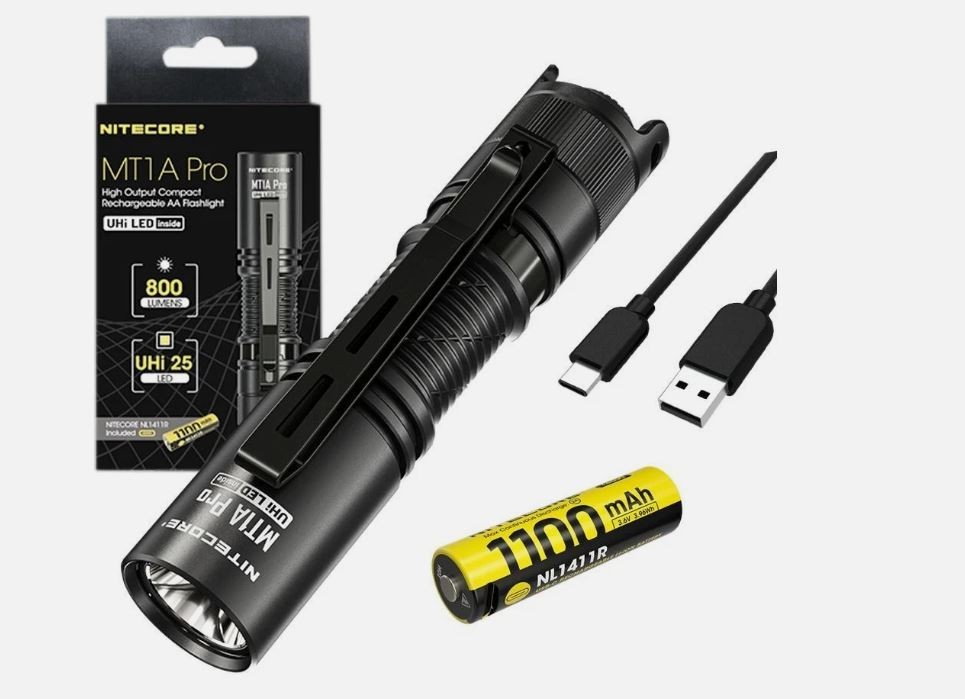 Nitecore MT1A Pro 800 Lumen USB-C Rechargeable EDC Flashlight Penlight