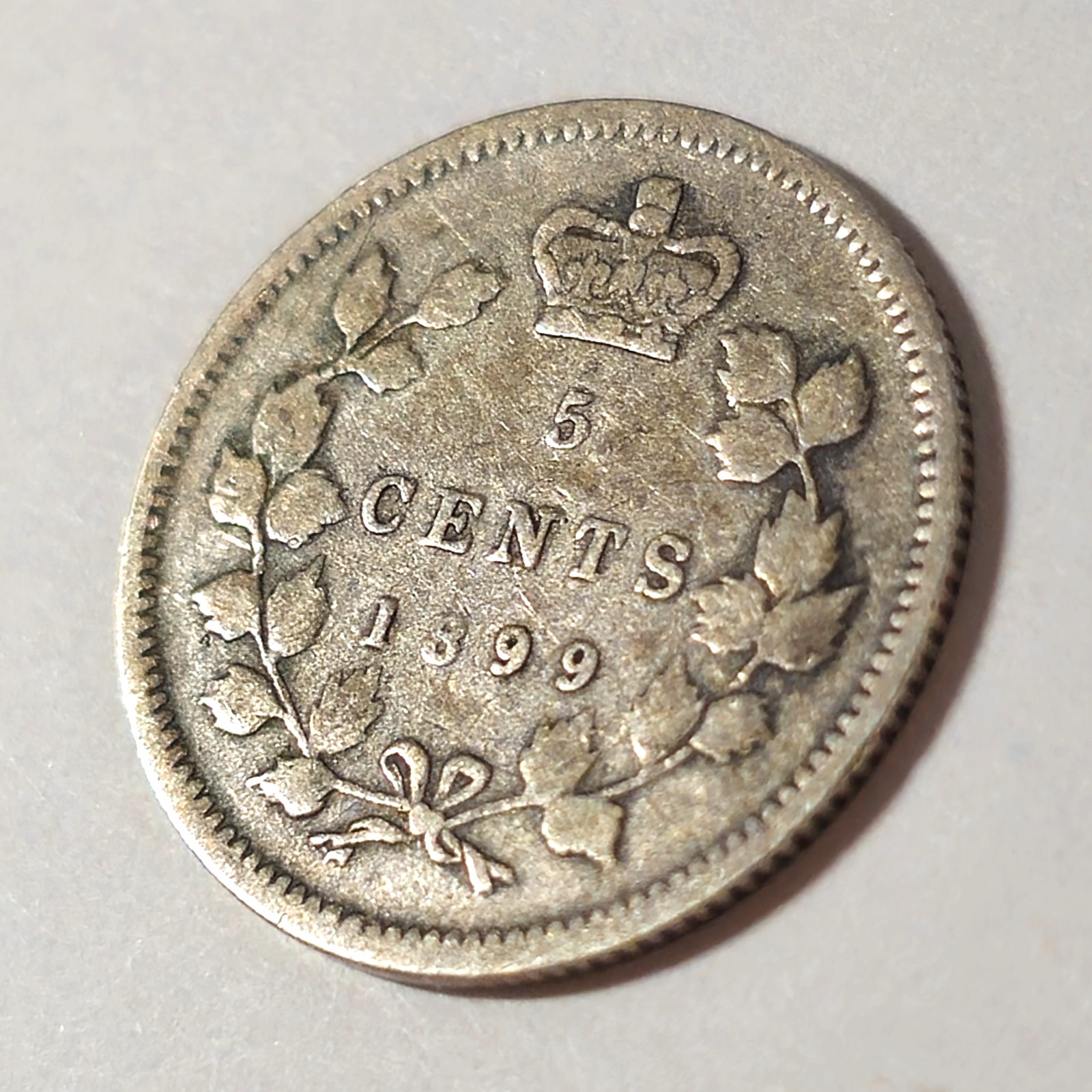 1899 Canada 5 five cents SILVER - LOW COMBINED SHIP - C5-361