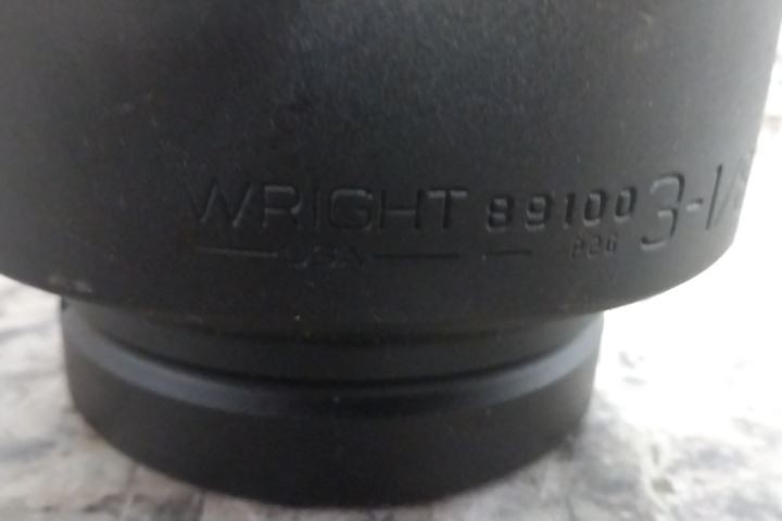 Wright Tool 89100 3-1/8 In Socket Size 1 In Drive Size SAE Impact Socket