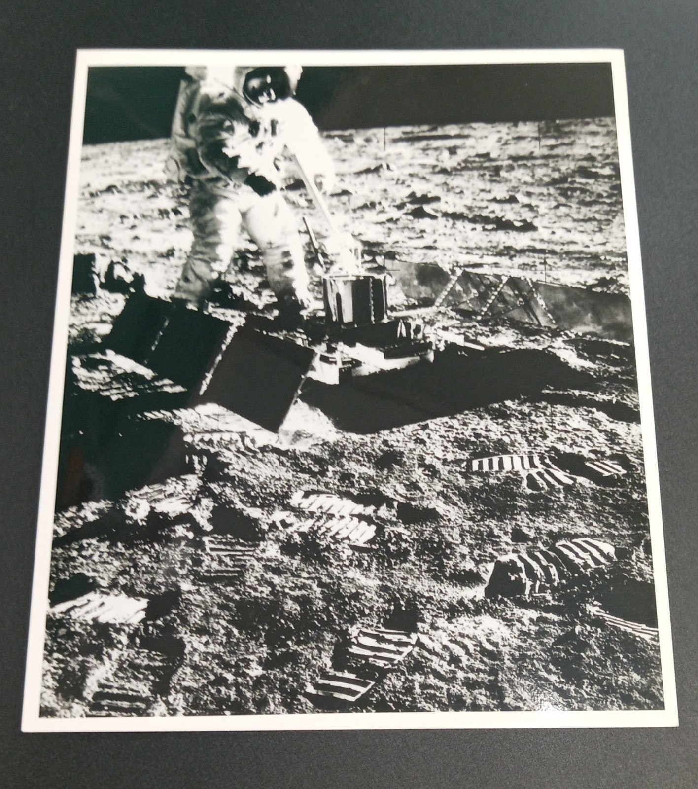 1969 NASA Apollo 11 Photograph Buzz Aldrin EASEP Setup RCA Astro Elec 69-9-511