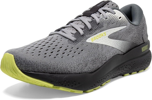 Brooks Men’s Ghost 16 Neutral Running Shoe Primer/Grey/Lime