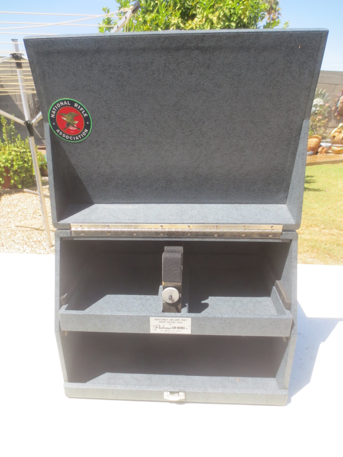 Vintage Pachmayr Gun Works Super Deluxe Range Box Handgun Case (no keys)