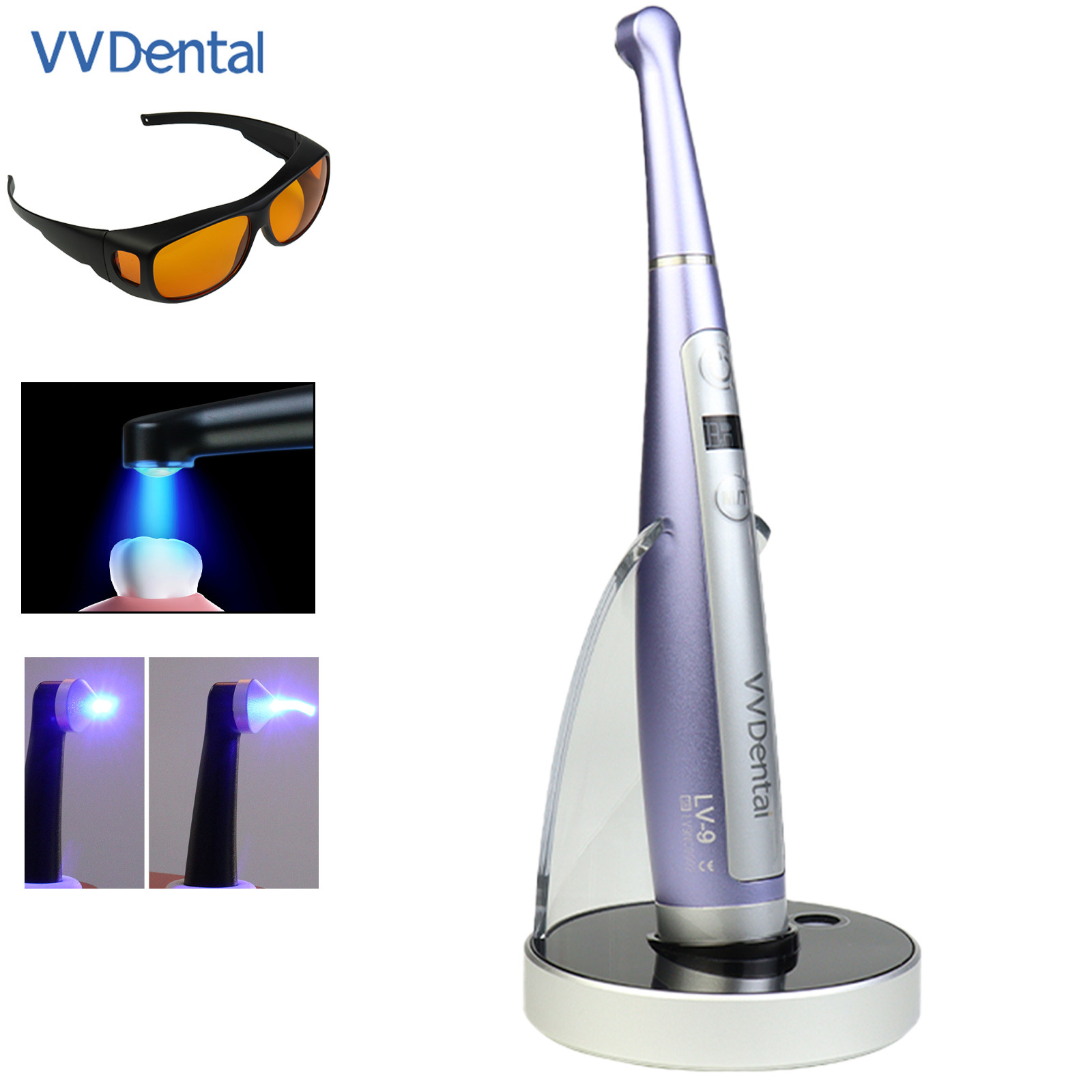 Dental 1 Sec Cure LED Curing Light Lamp w/ Light Meter 3200mW Woodpecker Style