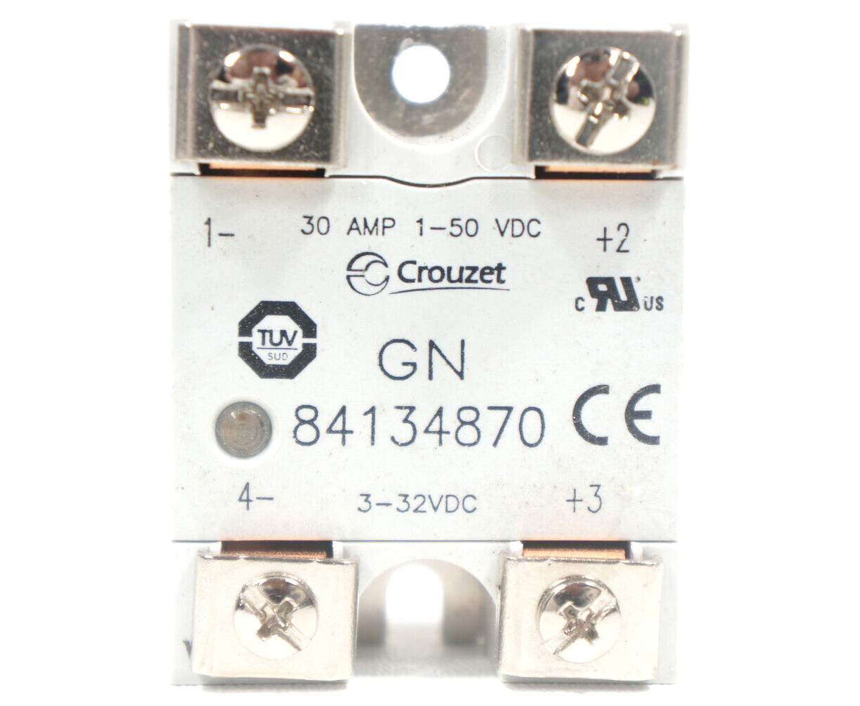 Crouzet GN84134870 30AMP Solid State DC Relay 1-50V Coil 3-32V Contacts