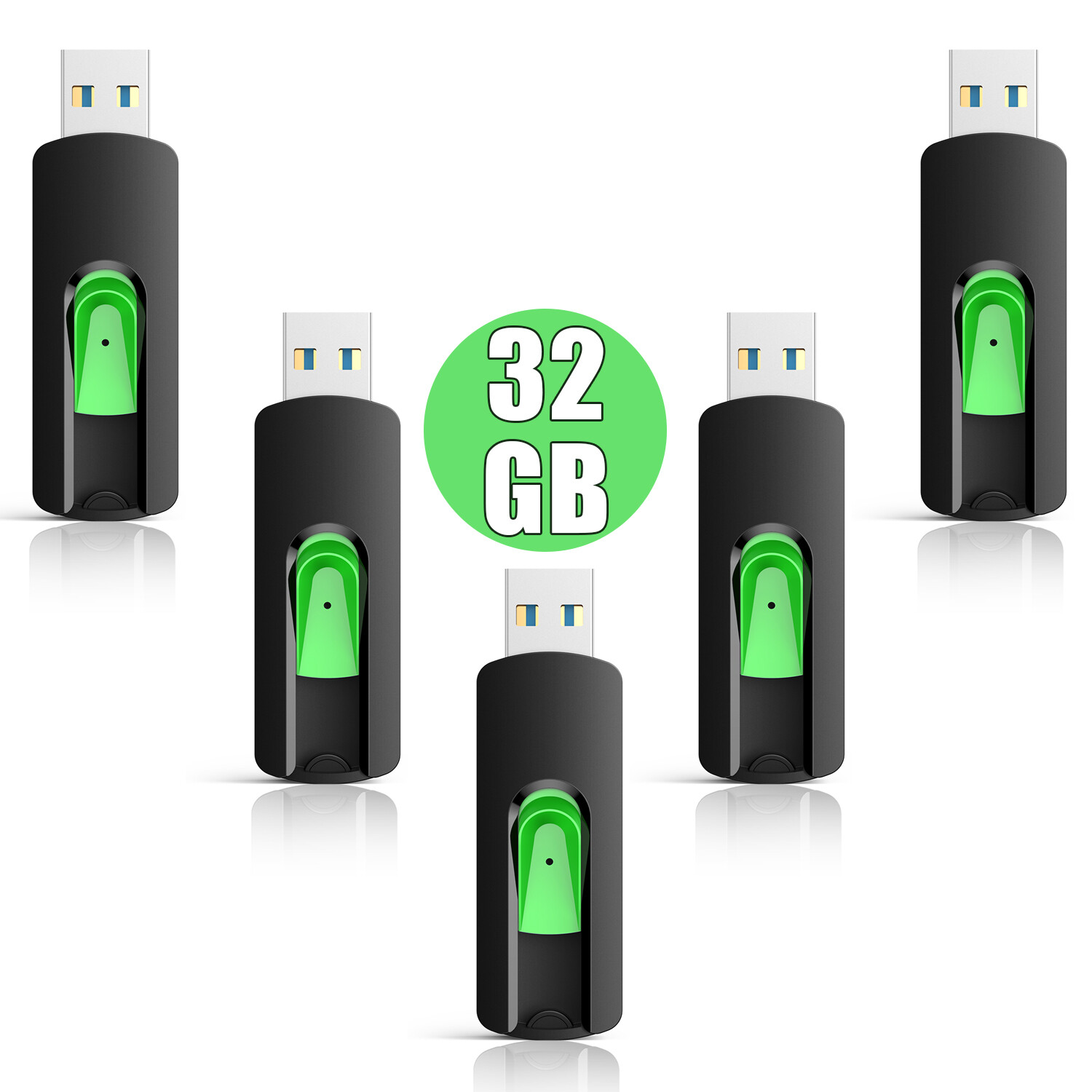 32GB USB 2.0 Flash Drive Memory Stick Retractable Thumb Pen Drive U-Disks Lot