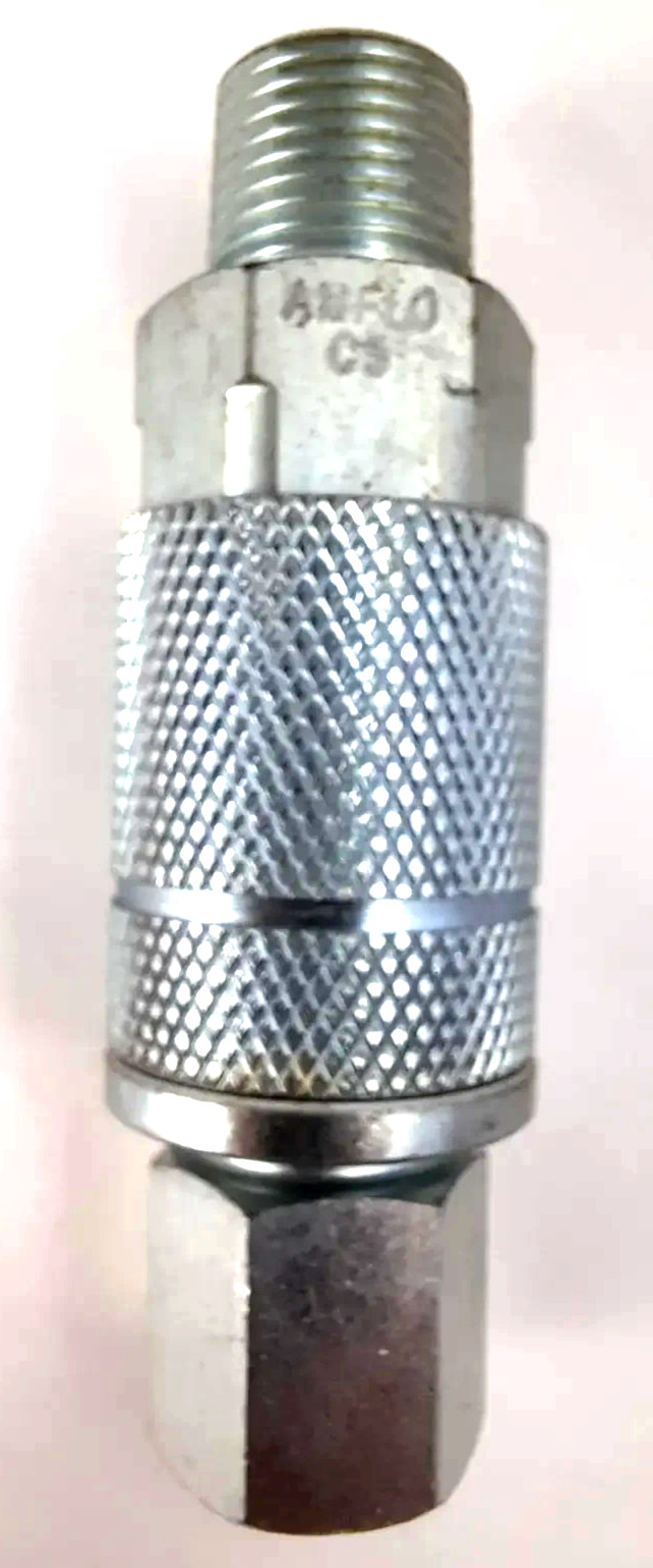 Amflo C5 - 3/8" Coupler w/ 3/8" T Design x 3/8" MNPT Steel