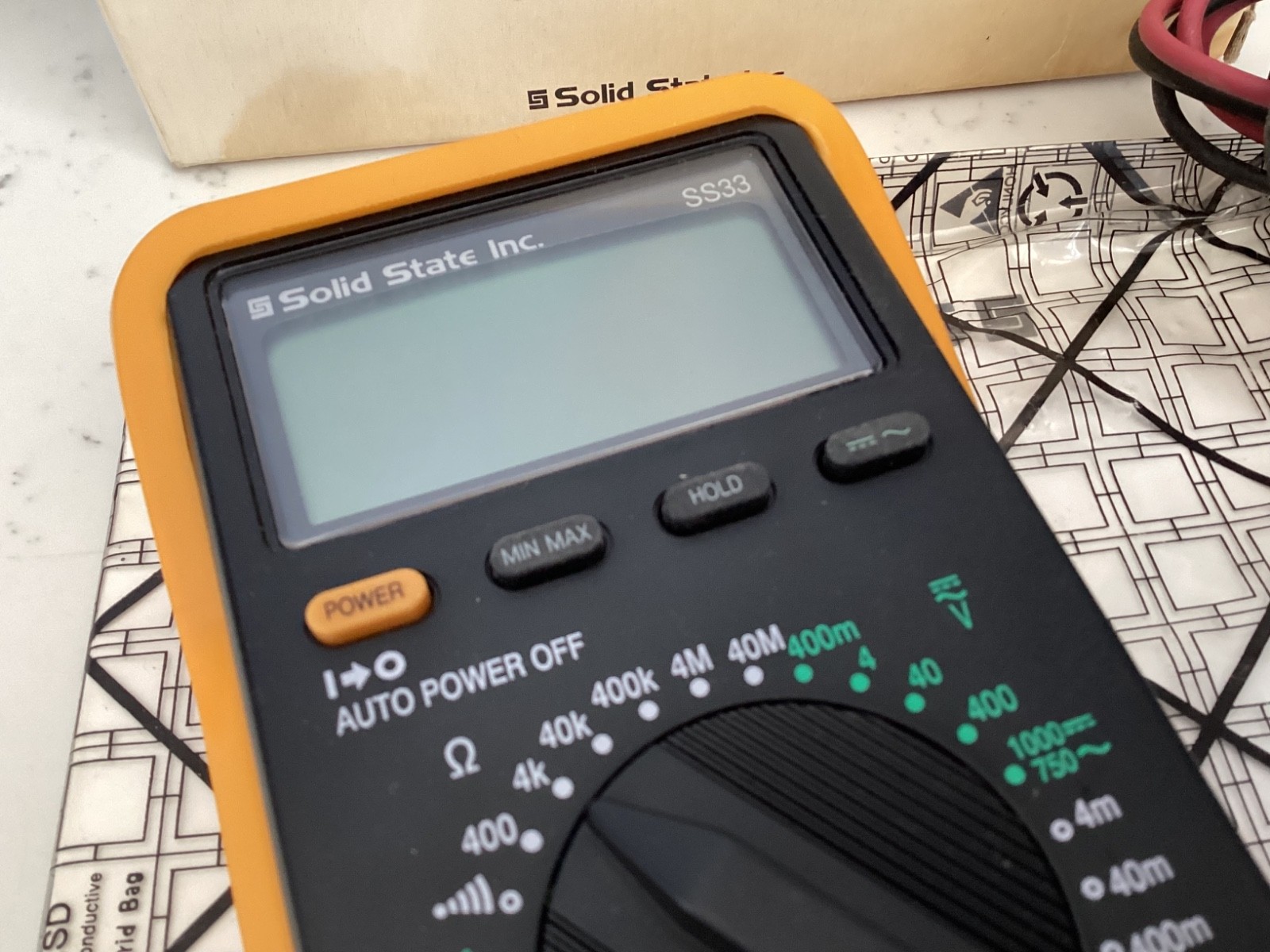 ORIGINAL BOX AUTHENTIC SOLID STATE INC. DIGITAL MULTIMETER SS33 (DM-332) NO RES