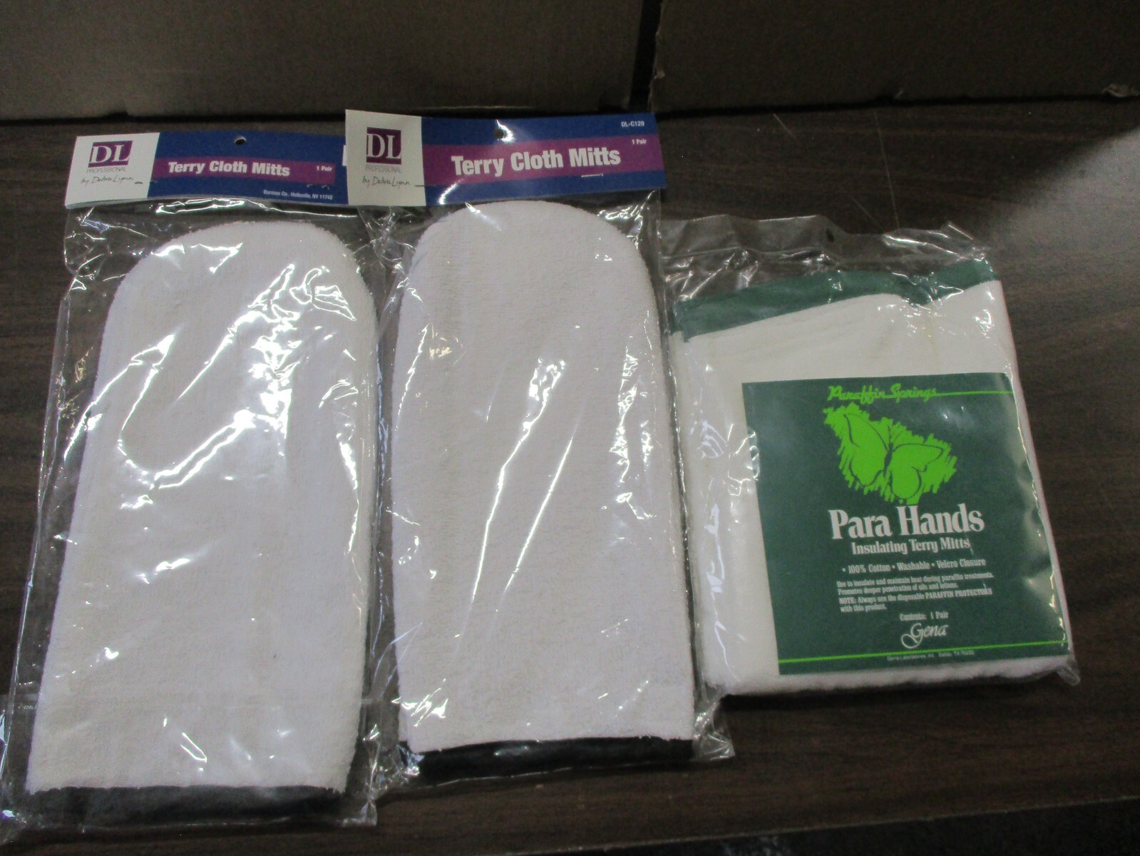 3 Pairs Terry Cloth Mitts
