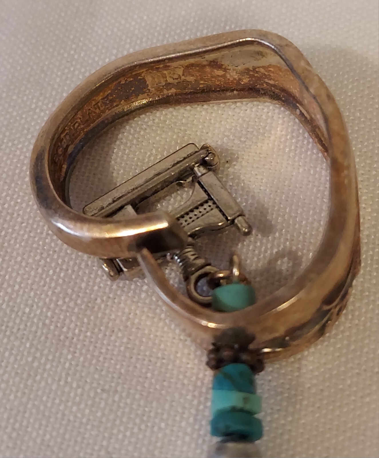 Handmade Spoon Handle Pendant With Sewing Machine Charm