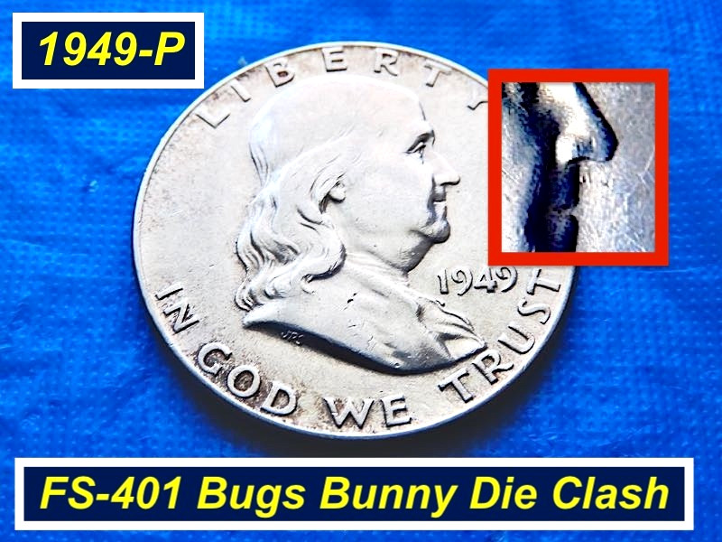 1949-P "BUGS BUNNY"  Franklin ➫  Cherrypicker's FS-401  ➫  FBL ➫  "XF" ➫  149BB