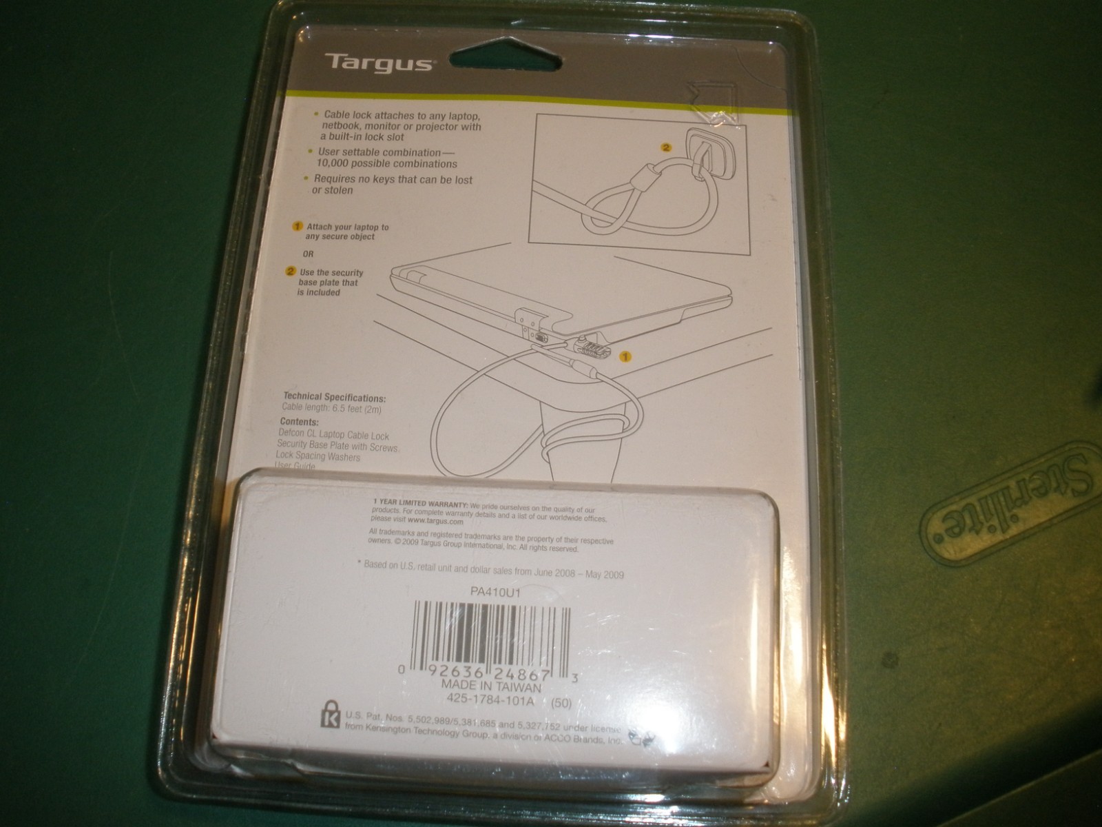 NEW Targus Defcon CL Laptop Cable Lock (T112)