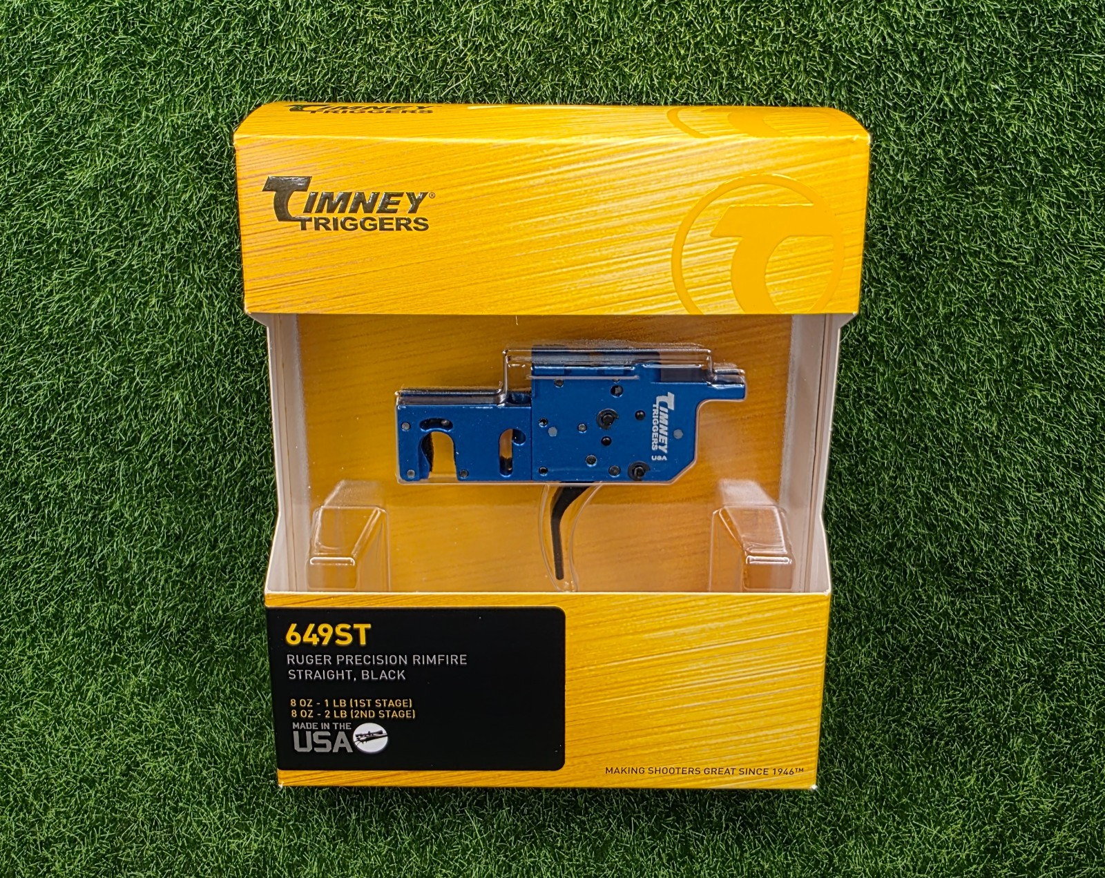 Timney Ruger Precision Rimfire STRAIGHT 2-Stage Drop-In Trigger, Blue #649-ST