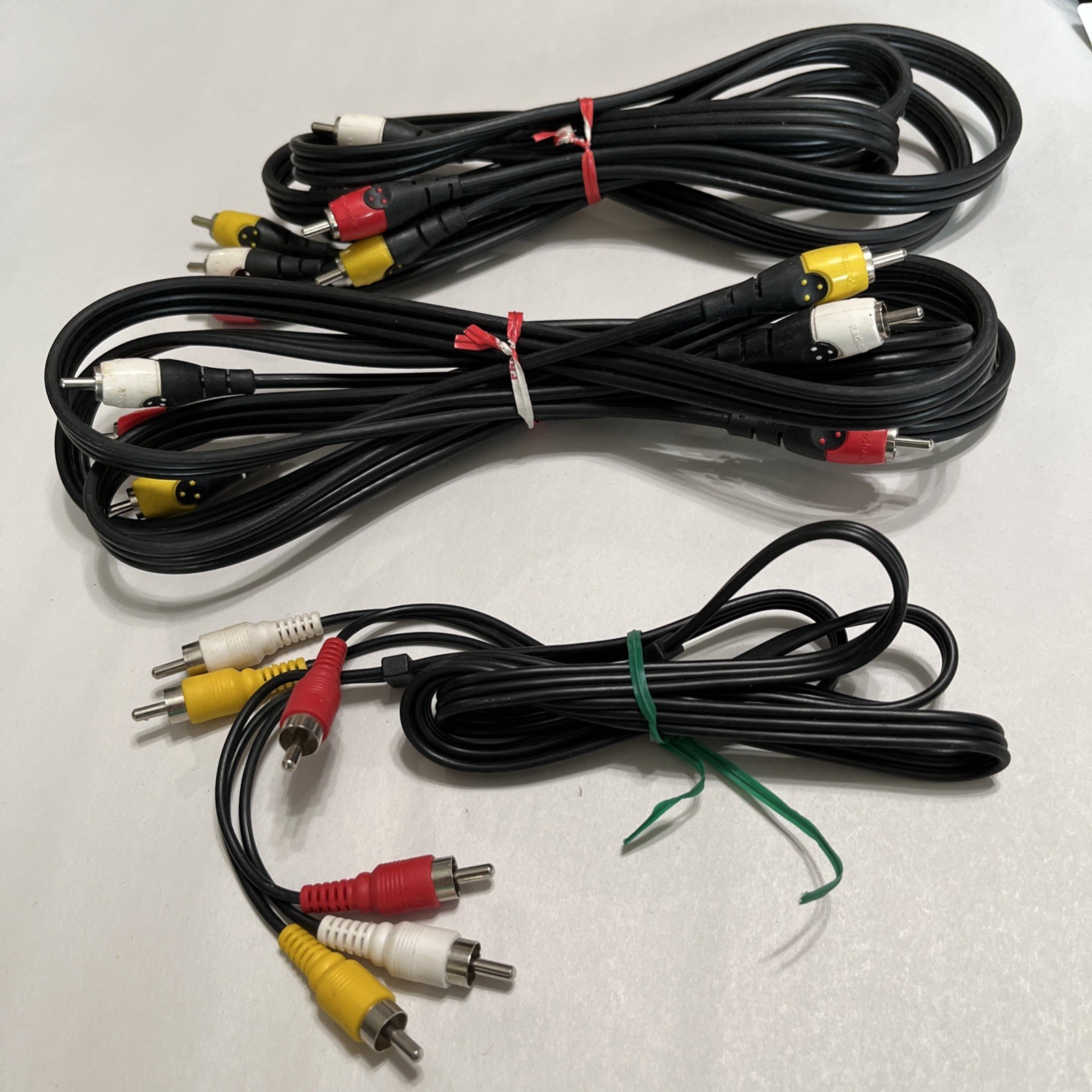 HIGH QUALITY 3 Sets Of 4 Foot RCA Audio Video Cable 3 Male To 3 Male @1921