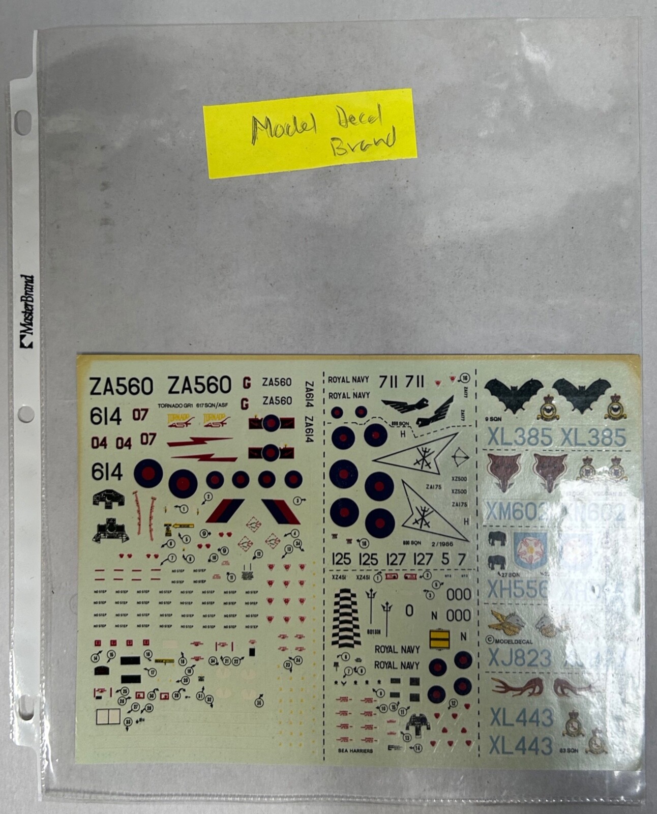Vtg NEW Model Decal Royal Navy War Military Model Airplane Decal (AVT2)