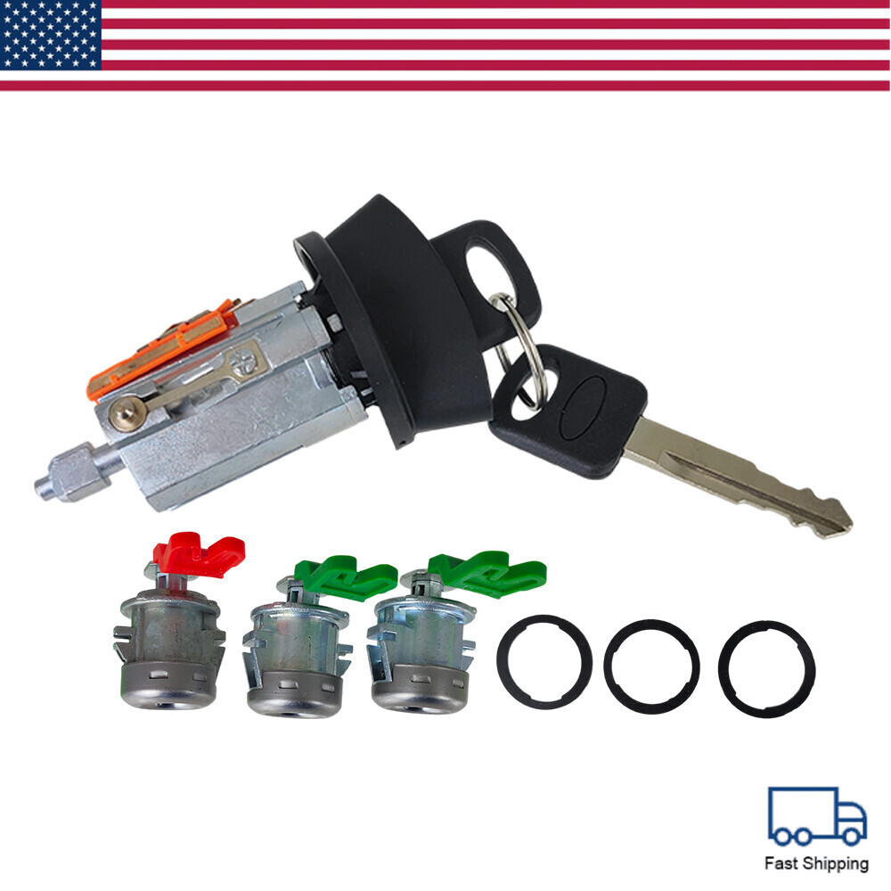 Ignition & Door Lock Cylinder For 1997-2007 Ford F250 F350 F450 F150 and 2 Keys