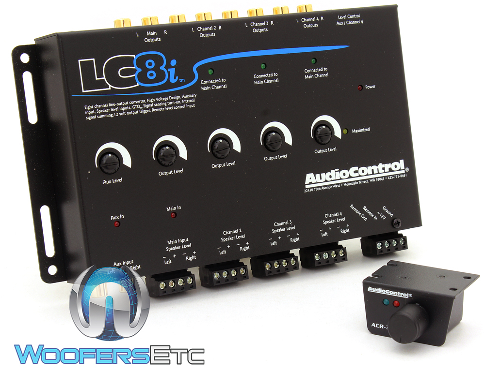 BLACK LC8i AUDIO CONTROL 8 CH. LINE OUTPUT CONVERTER AUXILIARY INPUT for IPOD