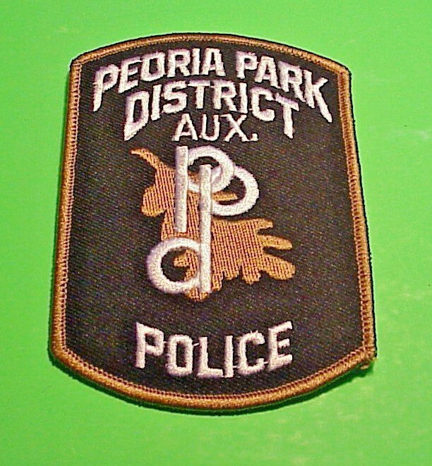 PEORIA PARK DISTRICT  AUX. ILLINOIS  IL   4 3/8"  POLICE PATCH   FREE SHIPPING!!