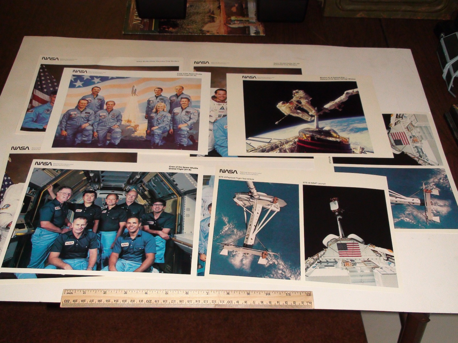 Official NASA Photos -1980s - Lot of 9 - 8 X 10 Reznick McNair Columbia & More