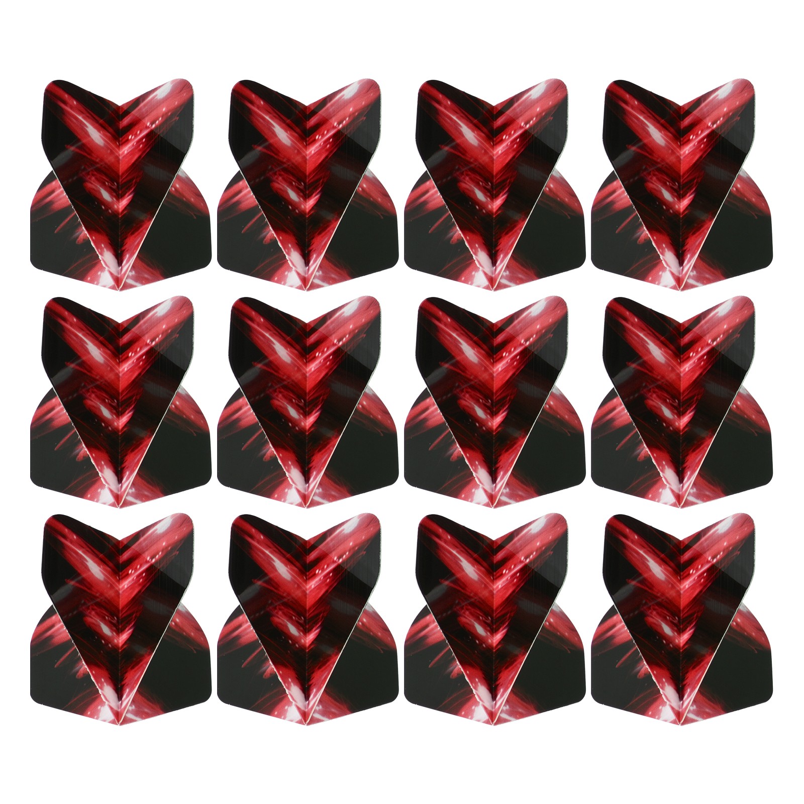 Dart Flights, 12 Pack PET Darts Accessories Black, Red