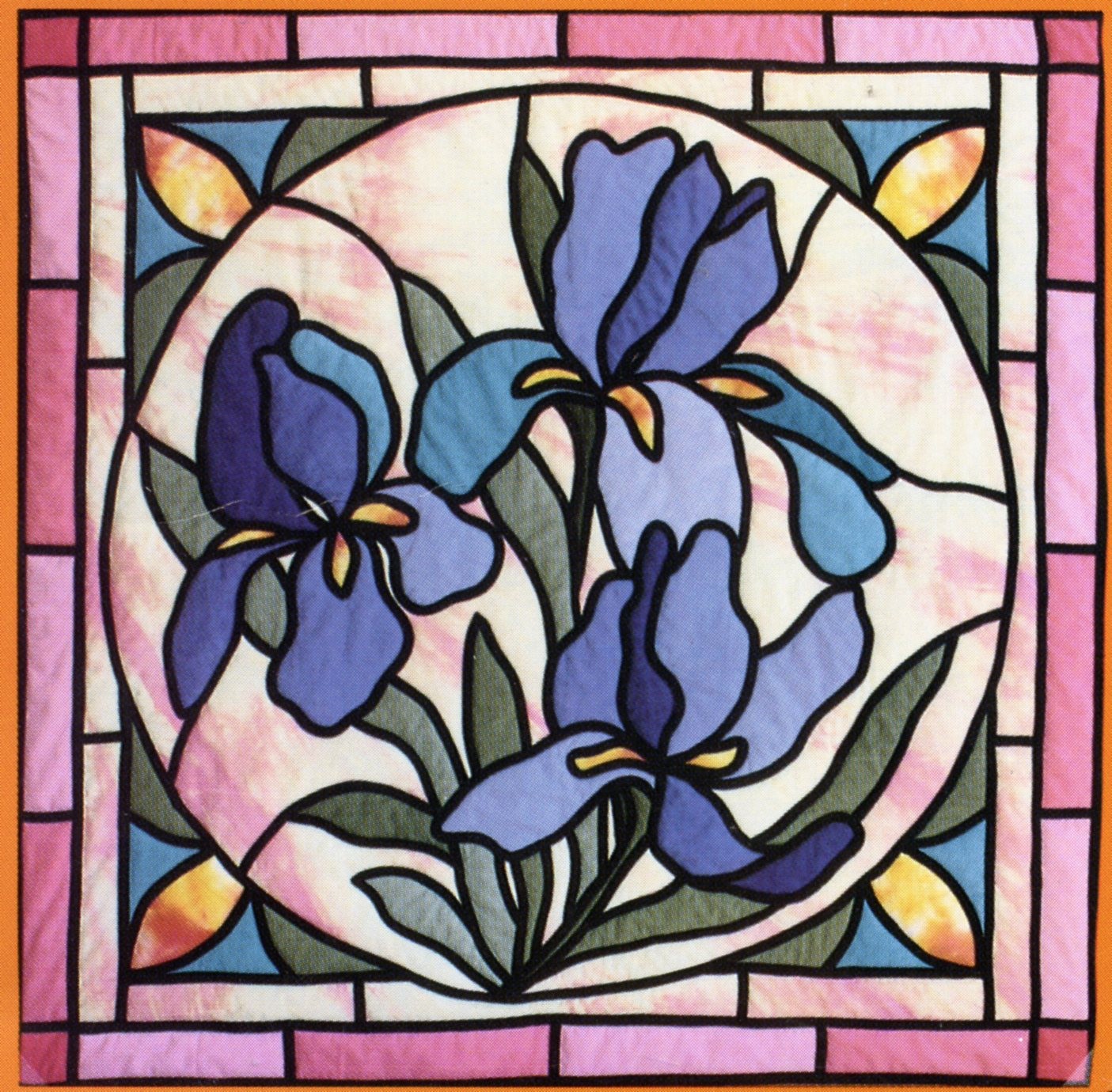 Designs By Vi Iris Fantasy Stained Glass Wall Hanging Quilt Pattern