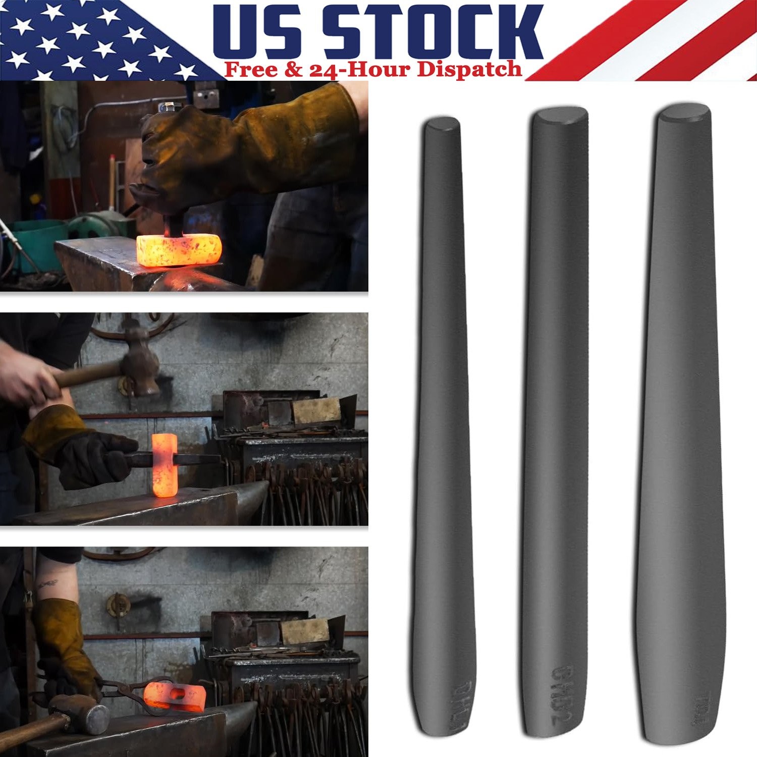 3 Pack Blacksmith Drifts Kits Large Hammer Tomahawk Mouse Ax Drifts Hammer Tools