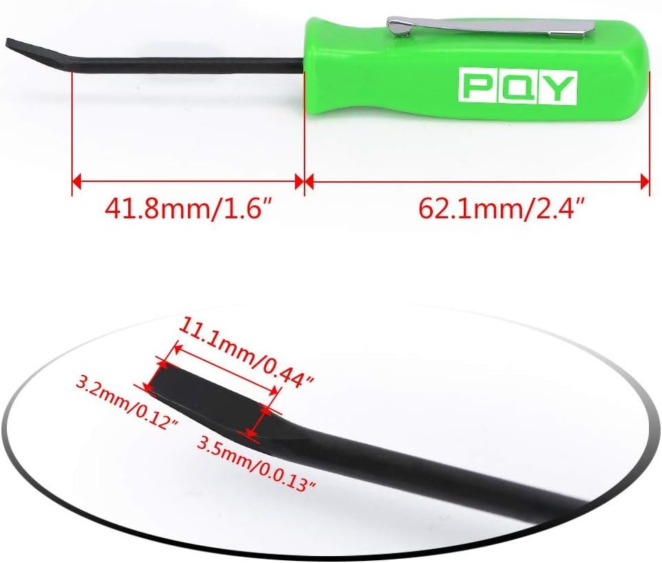 Durable Mini Pocket Pry Bar with Clip – 4.5” Green Tool for DIY Projects
