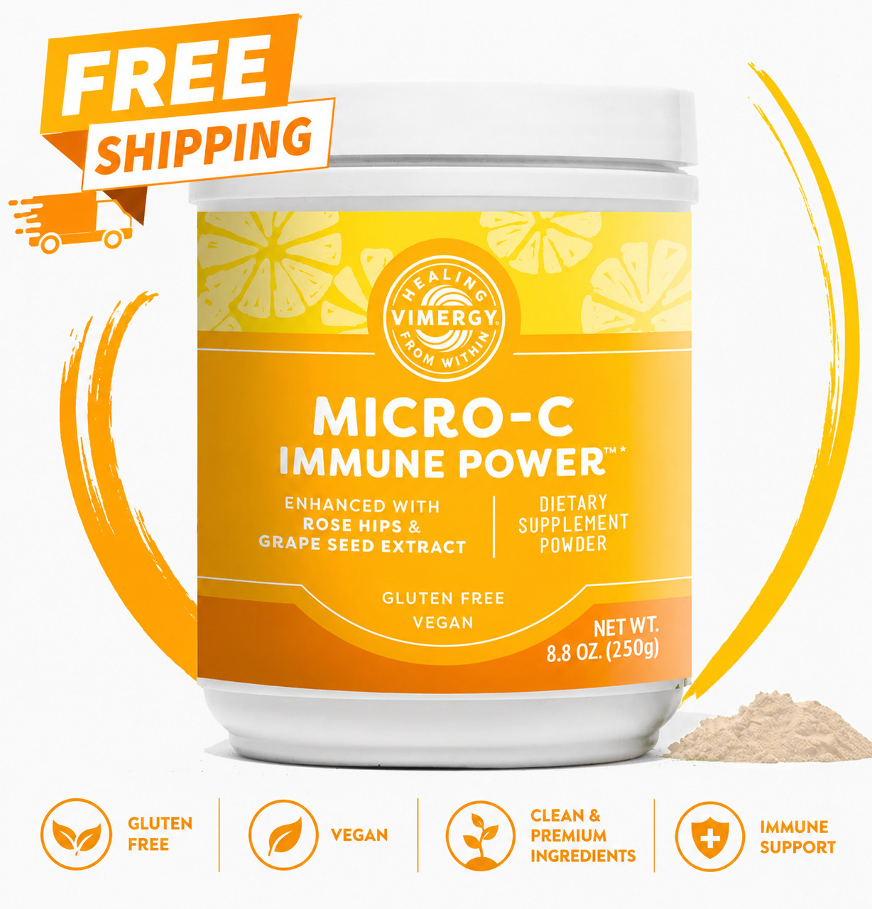 Vimergy Micro-C Immune Power Powder 250g Vitamin C Vegan Immune Support