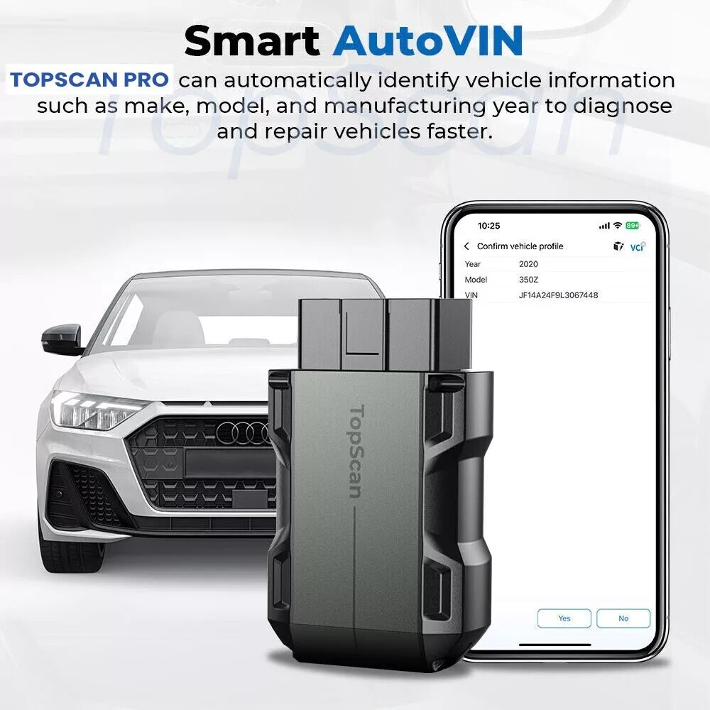 2025 TOPDON Topscan PRO Wireless OBD2 Scanner Code Reader Key Coding Diagnostic