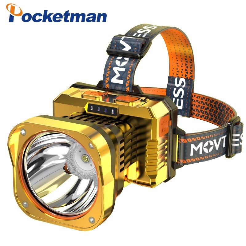 150000LM LED Headlamp White/Yellow Light Sensor Night Fishing Head Flashlight