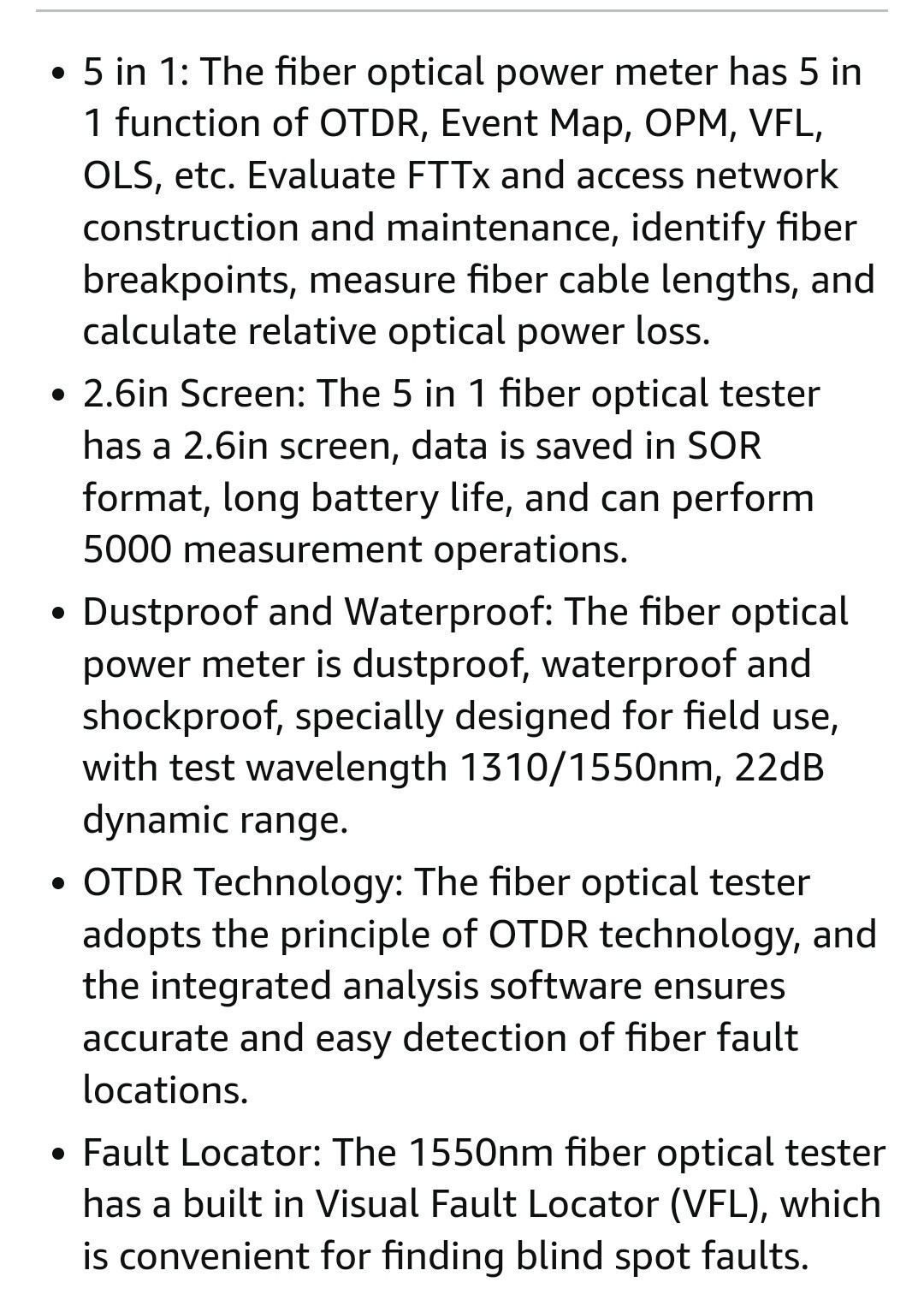 FTTX MINI OTDR