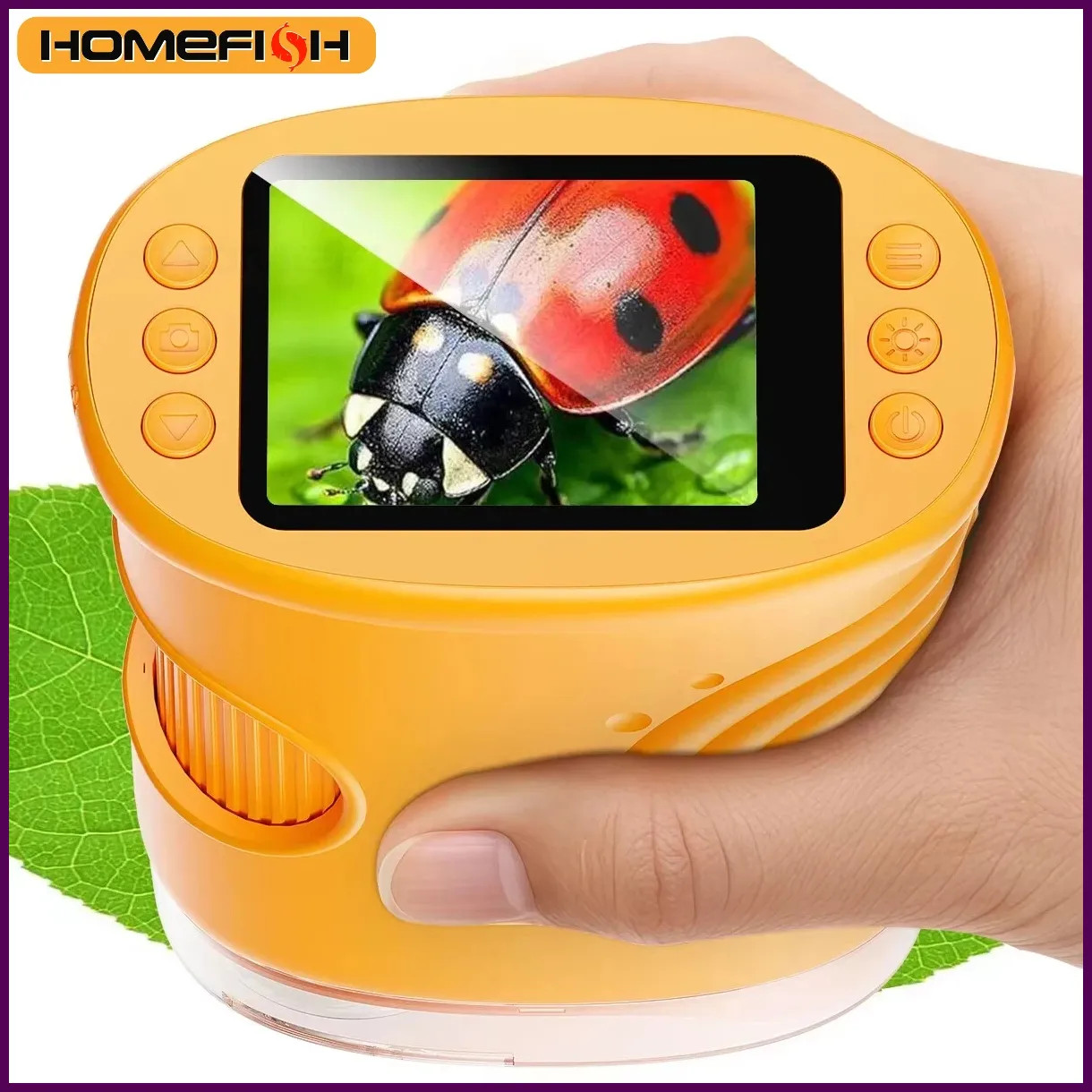 1000X Handheld Microscope for Kids 2.0" Screen Rechargeable Mini Pocket Digital