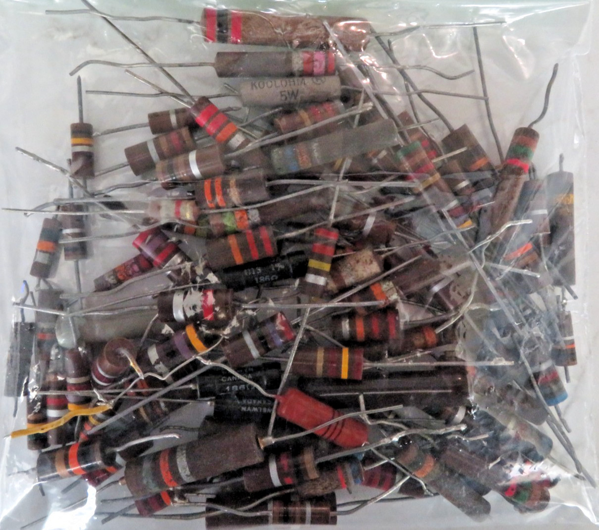 Vintage Mixed Lot (7.5oz) of Large Ceramic & Wire-Wound Resistors